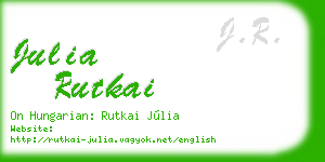 julia rutkai business card