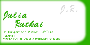 julia rutkai business card
